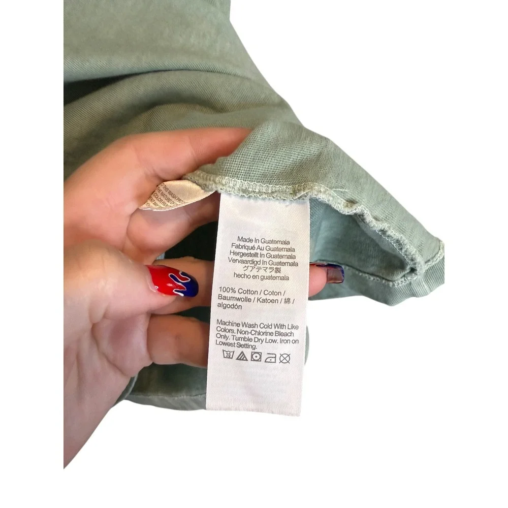 J.Crew Mens Garment Dyed Relaxed Fit T-Shirt Sage Green BZ136 Size M